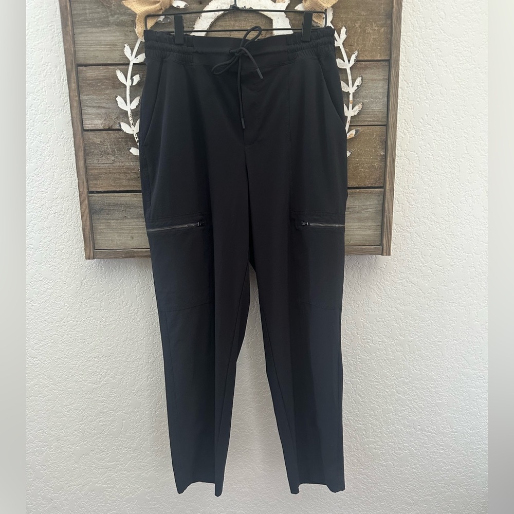 Athleta Black Drawstring Jogger Pants ladies size 10